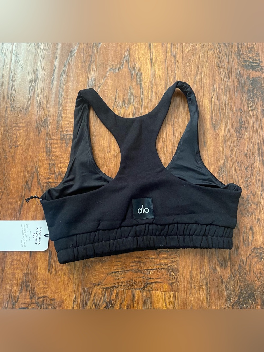 ALO Yoga Womens Black Racerback Sports Bra